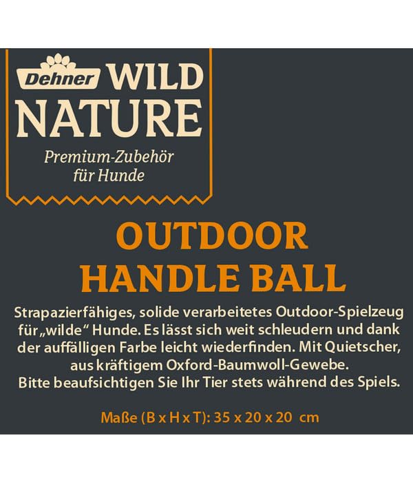 dehner-wild-nature-handle-ball-hundespielzeug-orange-35-cm image 3