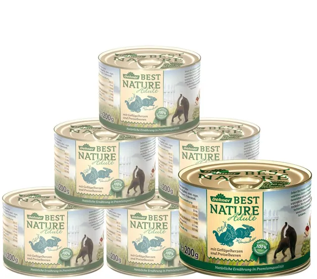dehner-best-nature-katzenfutter-gefl-gel-6x200-g-adult image 1
