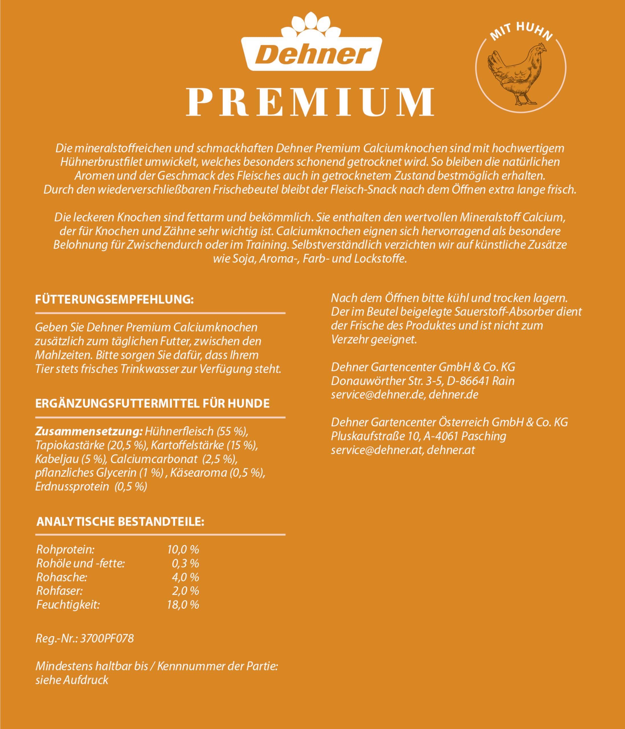 dehner-premium-calciumknochen-huhn-500-g-getreidefrei image 3
