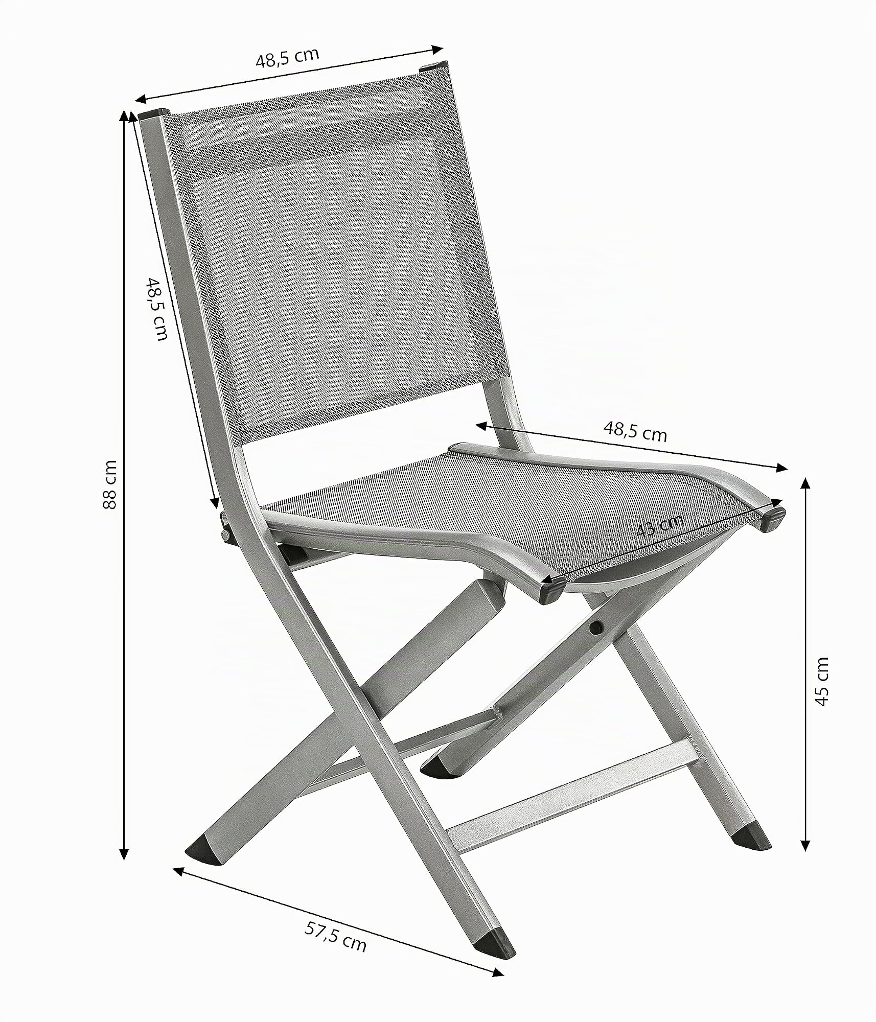 dehner-chicago-klappstuhl-grau-textilene-120-kg image 3