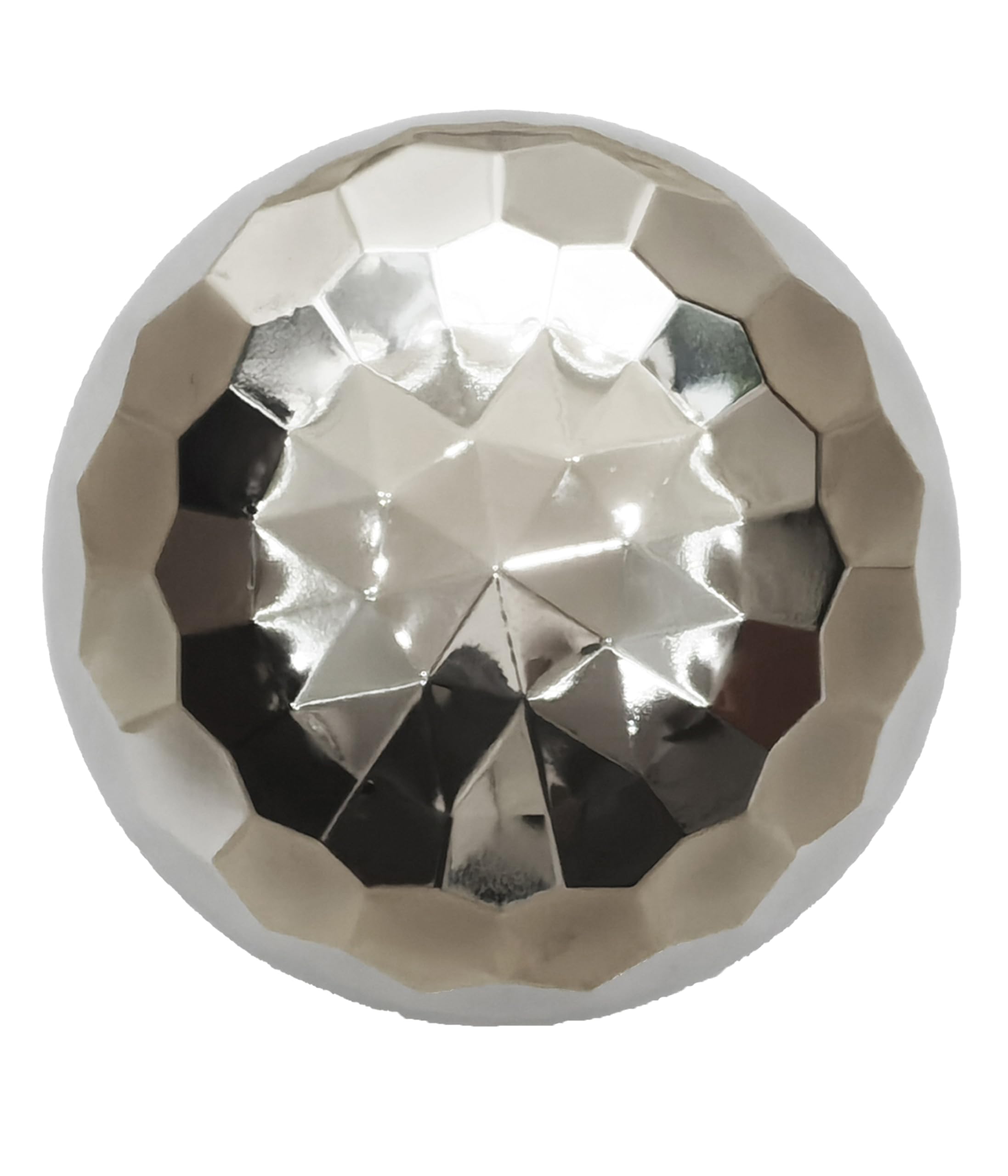 dehner-edelstahlkugel-diamant-deko-20cm-silber-poliert image 1