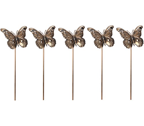 dehner-gartenstab-schmetterling-metall-kupfer-5-st-ck image 3