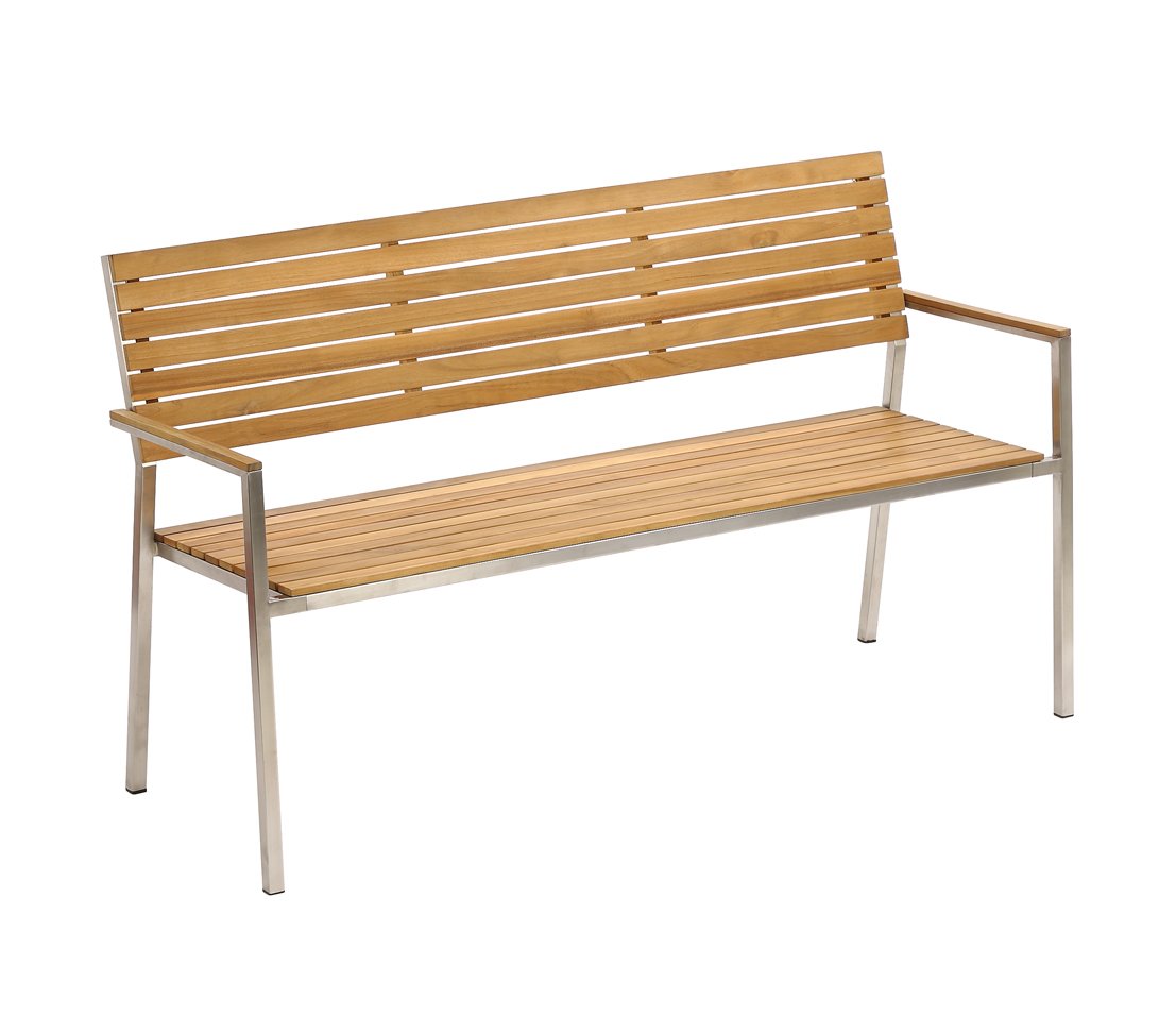 dehner-antibes-gartenbank-3-sitzer-teak-natur-151-cm image 1