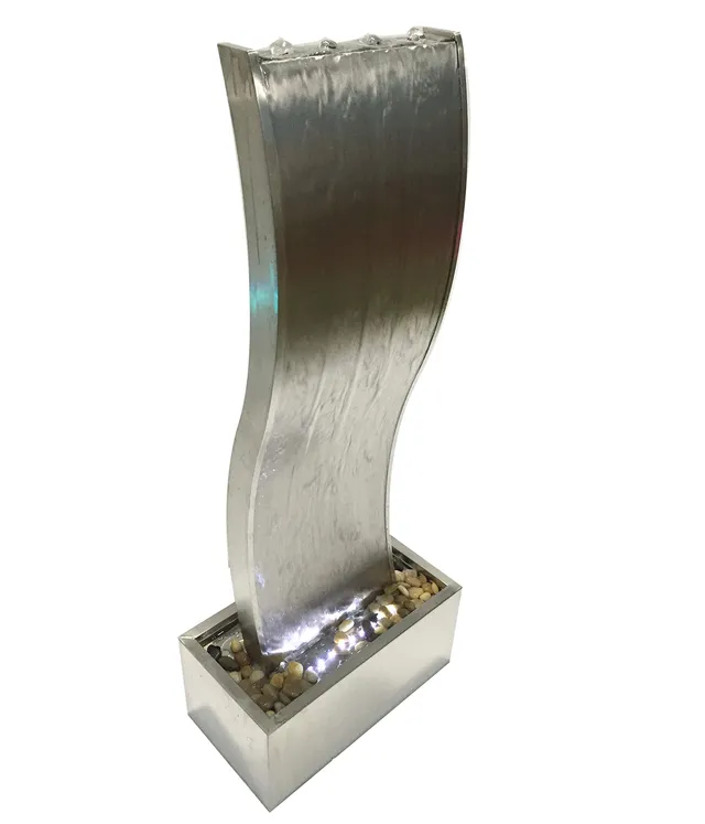 dehner-gartenbrunnen-curve-led-edelstahl-108-cm image 1