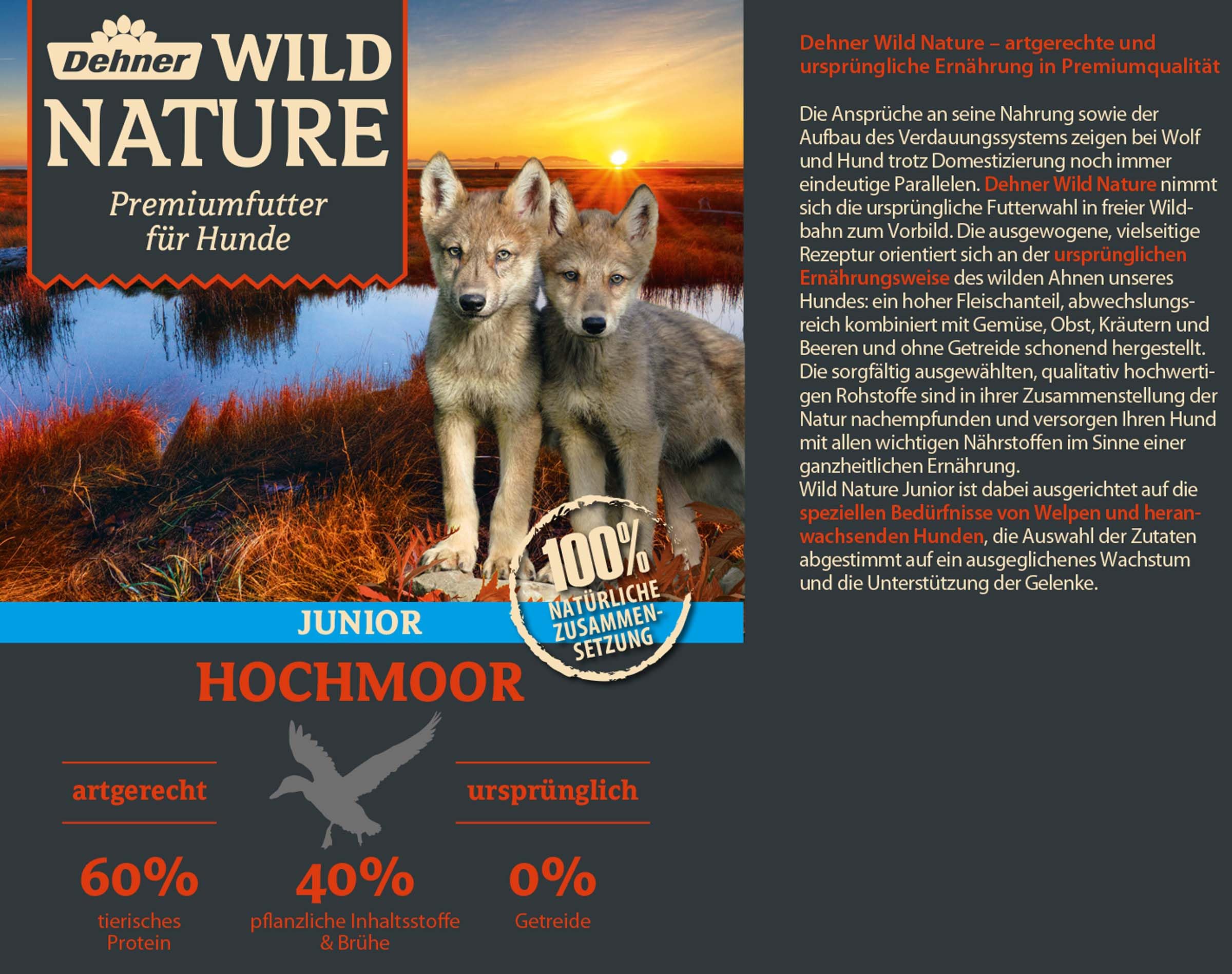 dehner-wild-nature-hochmoor-junior-nassfutter-ente-6x800-g image 2