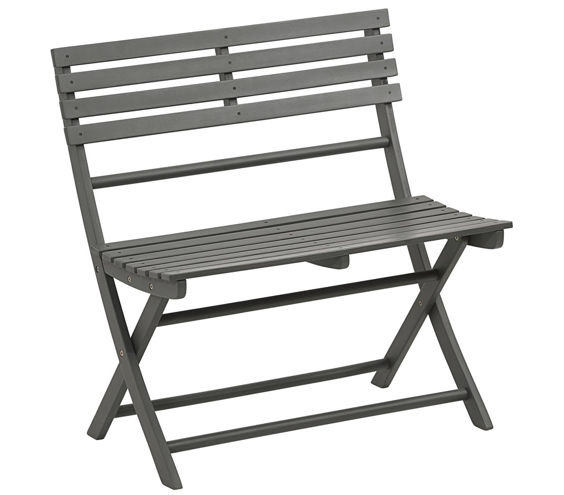 dehner-stavanger-klappbank-2-sitzer-akazienholz-grau-83cm image 1