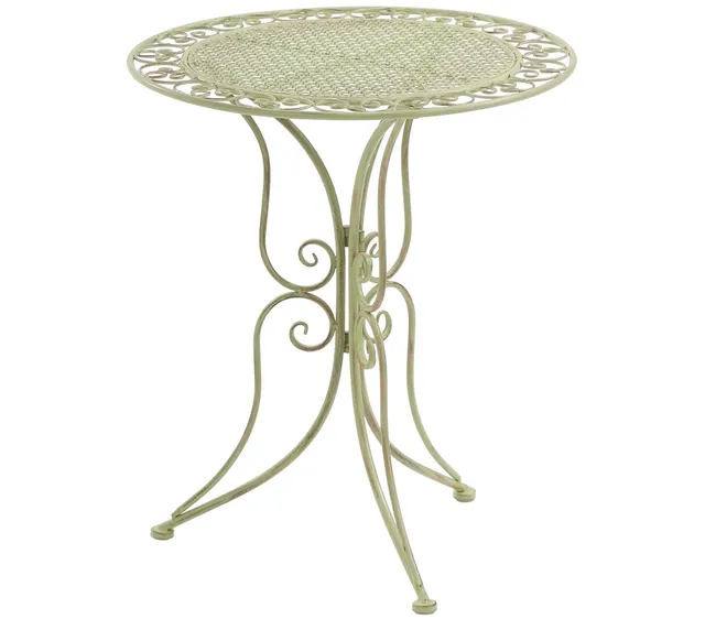 dehner-provence-stylo-gartentisch-gr-n-60-cm-metall-used-look image 1