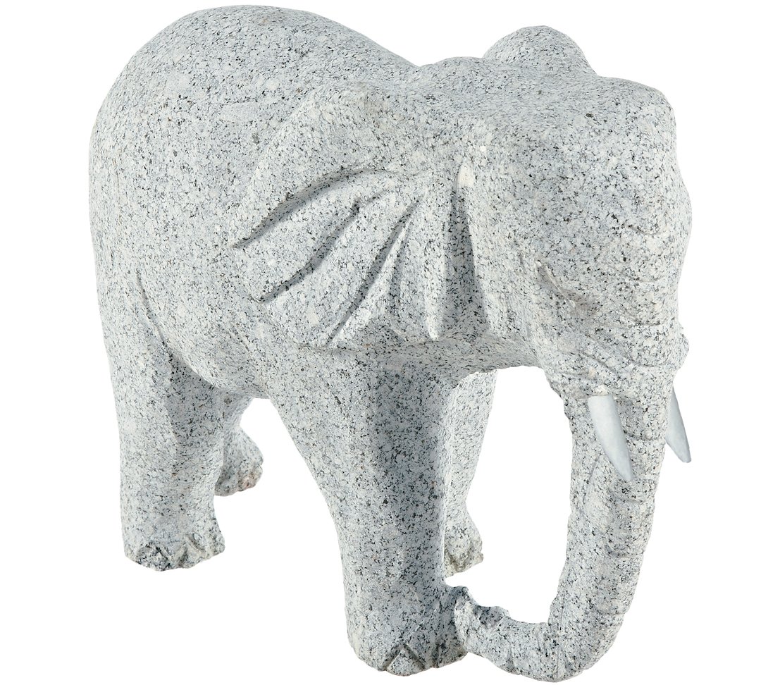 dehner-dekofigur-elefant-granit-grau-30x14x27-cm image 1