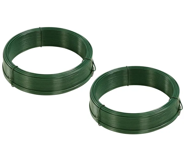 dehner-bindedraht-2er-set-50m-2mm-dunkelgr-n-pvc image 1