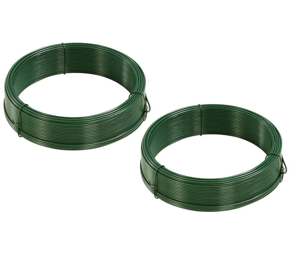 dehner-bindedraht-2er-set-50m-2mm-dunkelgr-n-pvc image 1