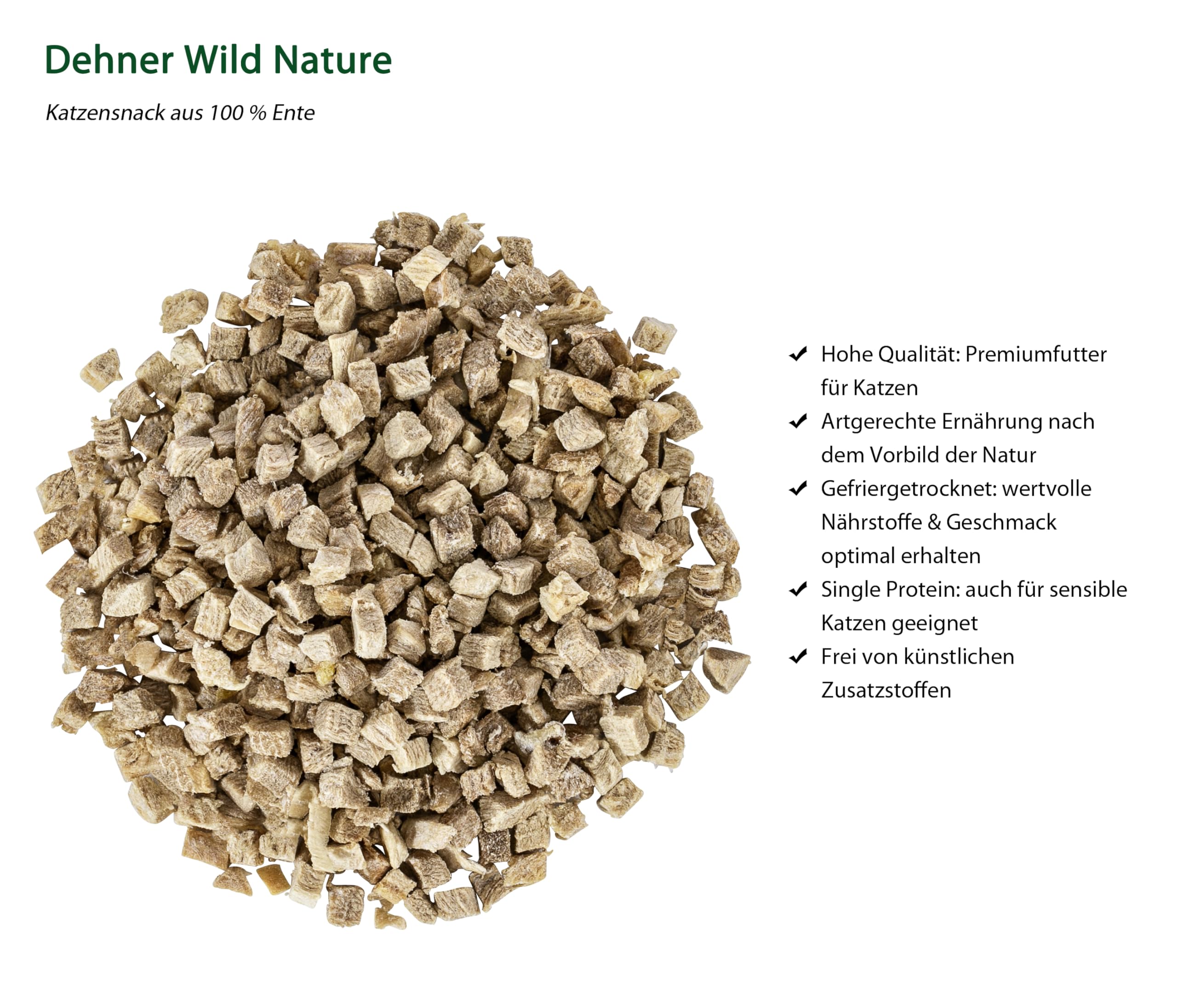 dehner-wild-nature-katzensnack-ente-120-g-gefriergetrocknet image 2
