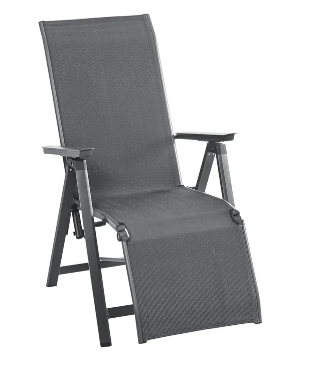 dehner-relaxsessel-cleveland-aluminium-grau-verstellbar image 1