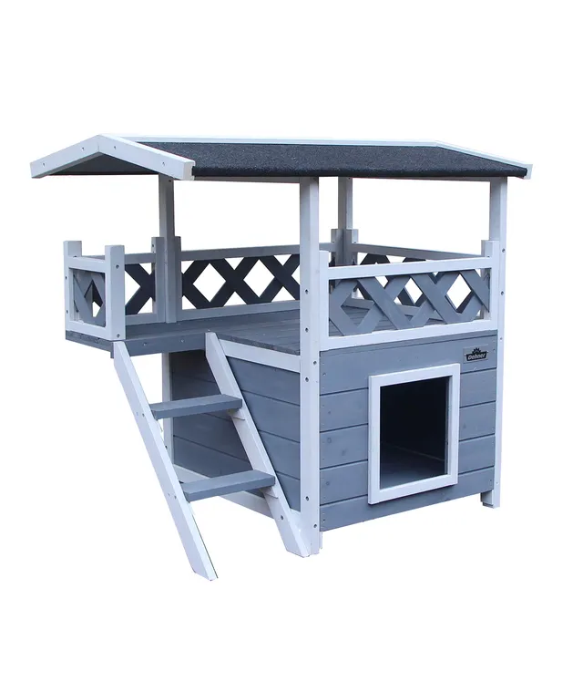 dehner-lieblinge-chalet-katzenhaus-holz-78x55x73-grau image 1