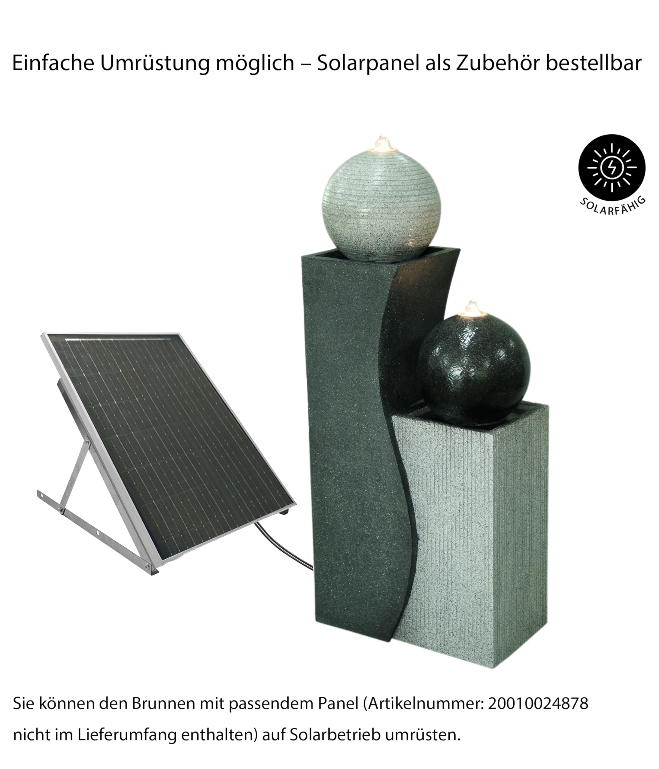 dehner-ying-yang-gartenbrunnen-grau-led-24-liter image 2