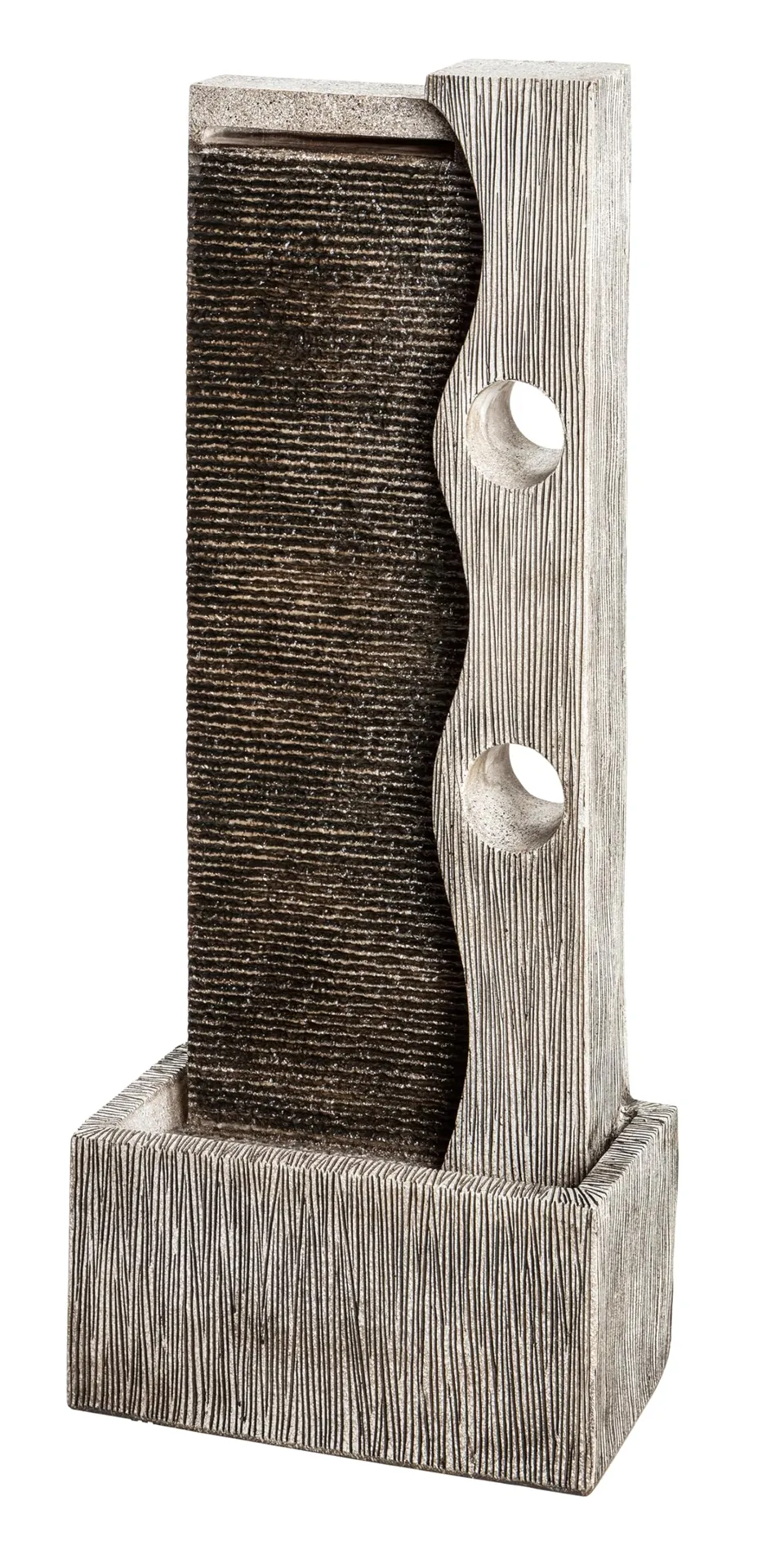 dehner-gartenbrunnen-eclipse-led-polyresin-grau-100-cm image 1