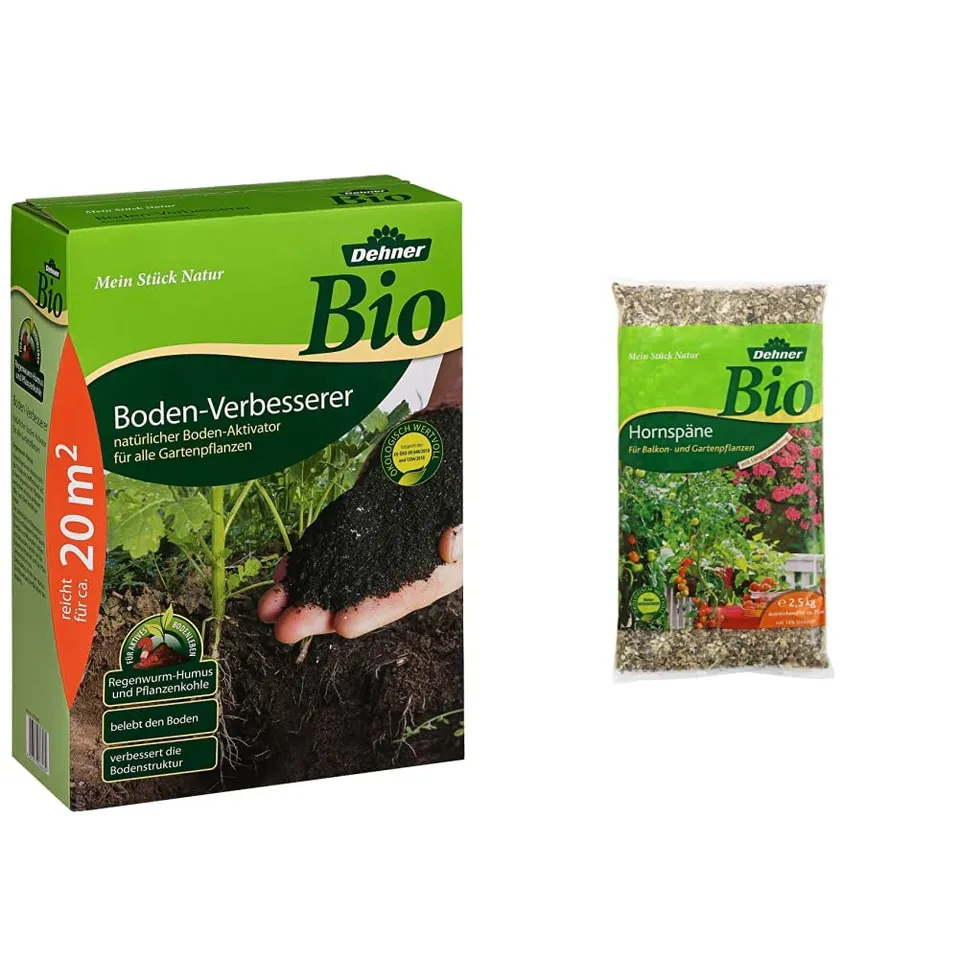 dehner-bio-d-nger-set-bodenverbesserer-4-kg-hornsp-ne-2-5-kg image 1