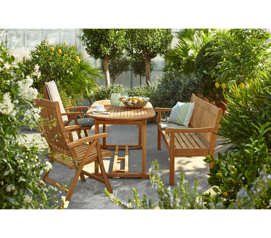 dehner-havanna-gartenbank-3-sitzer-teak-fsc-160-cm image 2