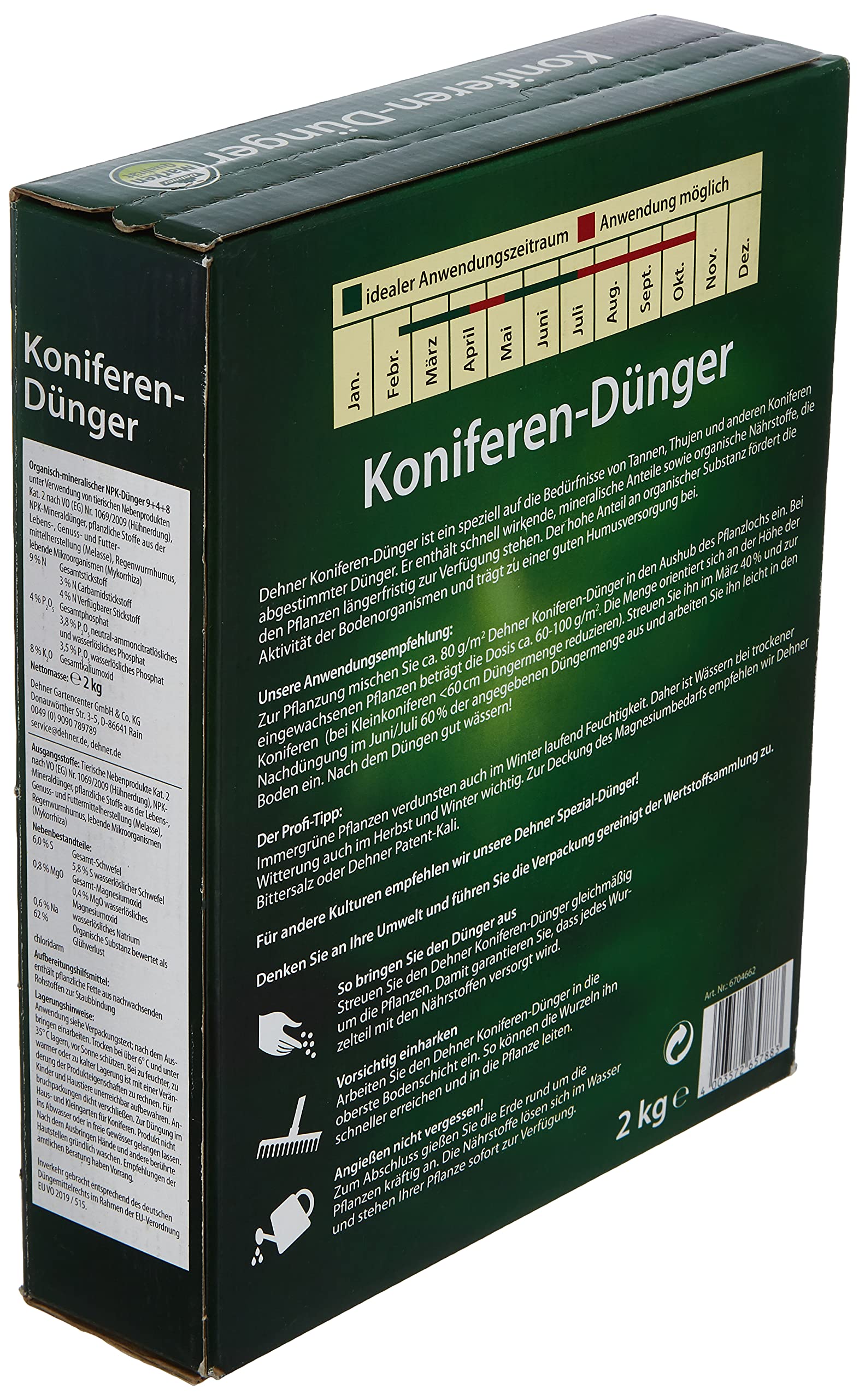 dehner-koniferen-d-nger-2-kg-f-r-25-qm-npk-9-4-8 image 2