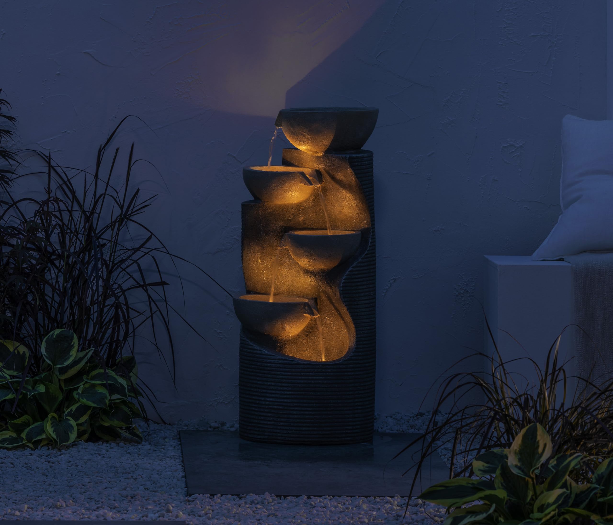dehner-salo-gartenbrunnen-mit-led-grau-polyresin image 7