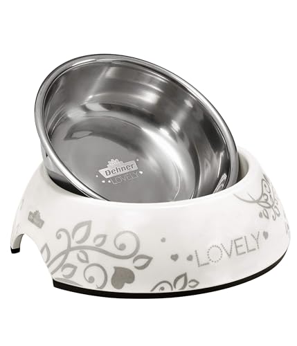 dehner-premium-lovely-katzennapf-edelstahl-160-ml-wei image 2