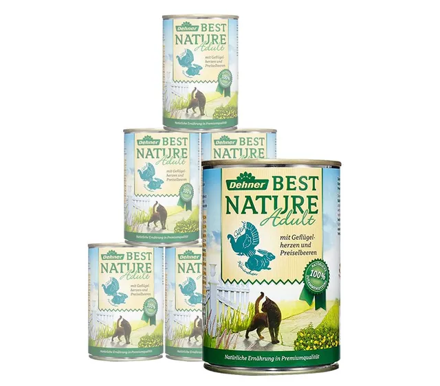 dehner-best-nature-katzenfutter-gefl-gel-6x400g-adult-nass image 1