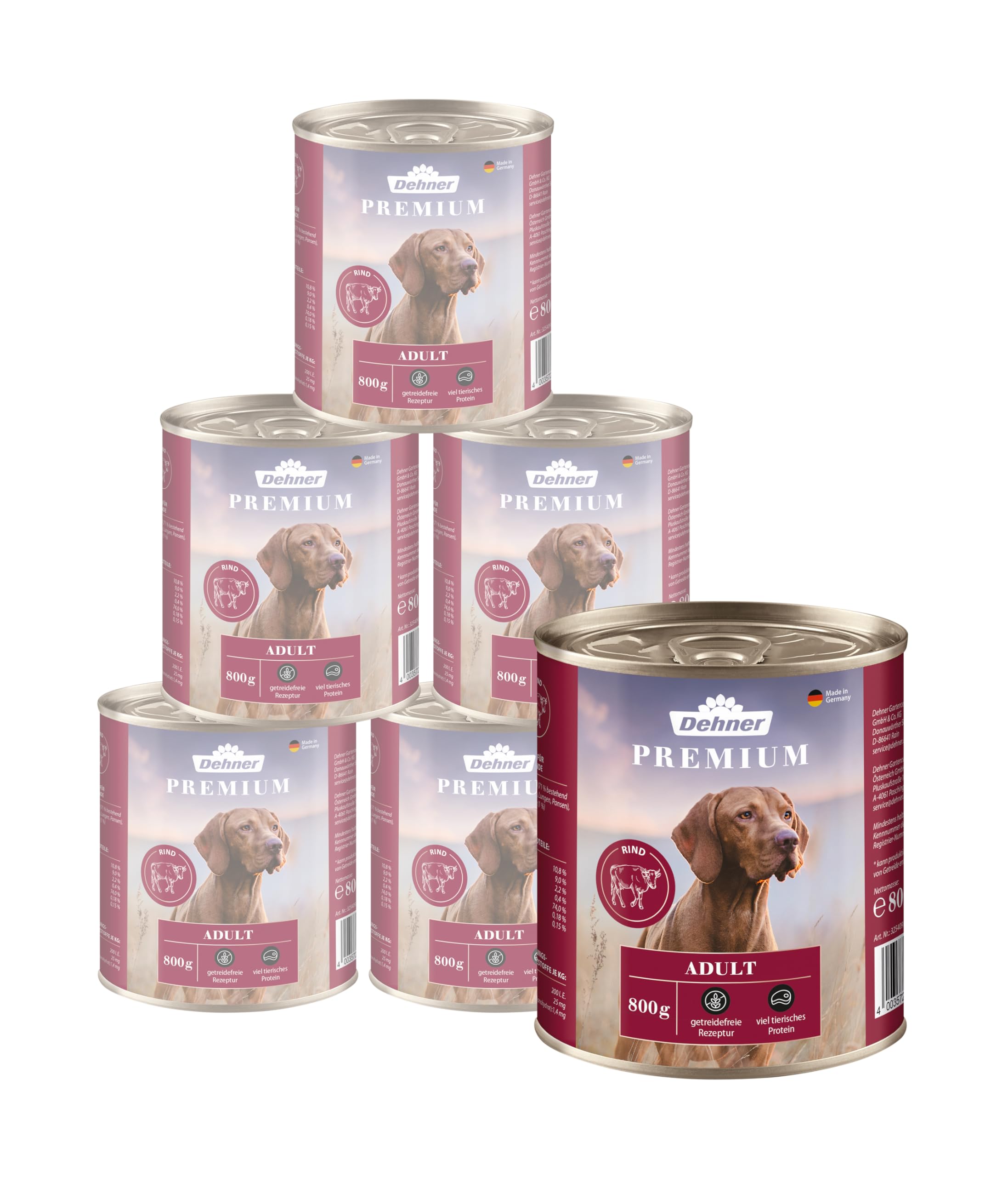 dehner-premium-hundefutter-nassfutter-rind-wild-adult-6x800g image 6