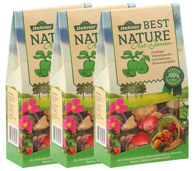 dehner-best-nature-nagersnack-obst-garten-3x150-g image 1
