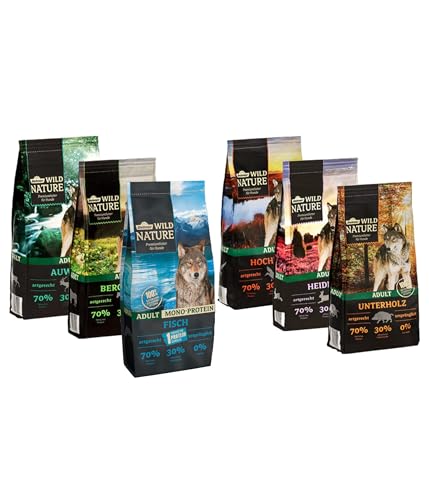 dehner-wild-nature-probier-set-hundefutter-trocken-getreidefrei-6x1-kg image 2