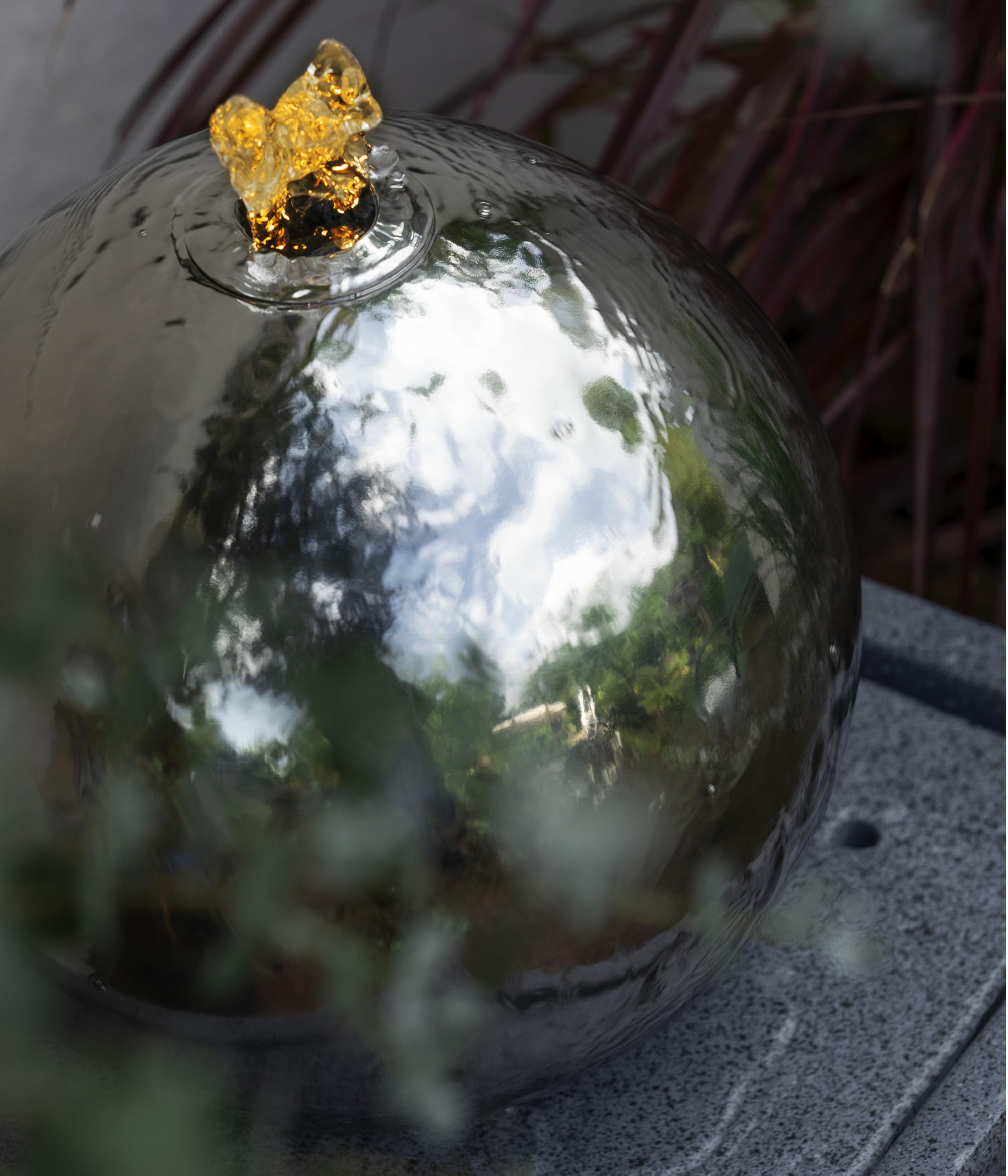 dehner-gartenbrunnen-kioto-led-edelstahl-83-cm-grau-12-l image 5