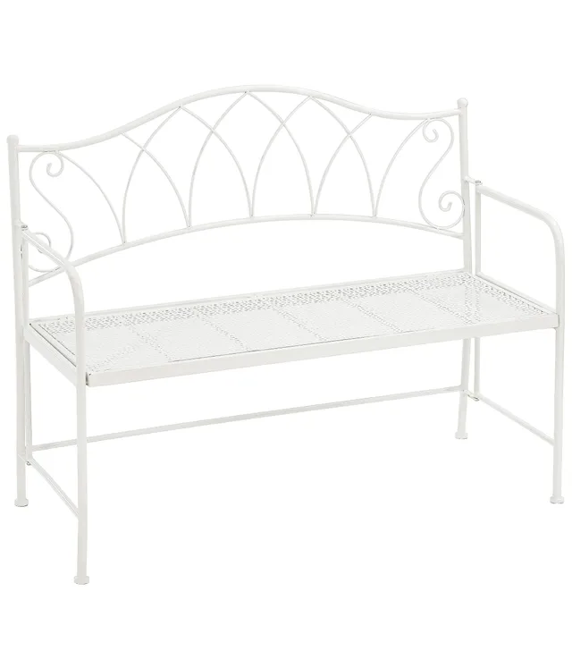 dehner-luca-klappbank-metall-wei-115-cm image 1