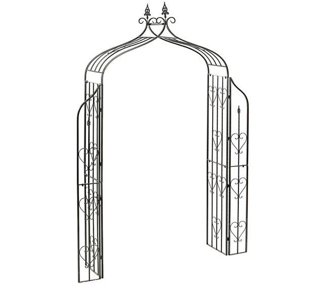 dehner-rosenbogen-heart-schwarz-metall-kletterhilfe image 1