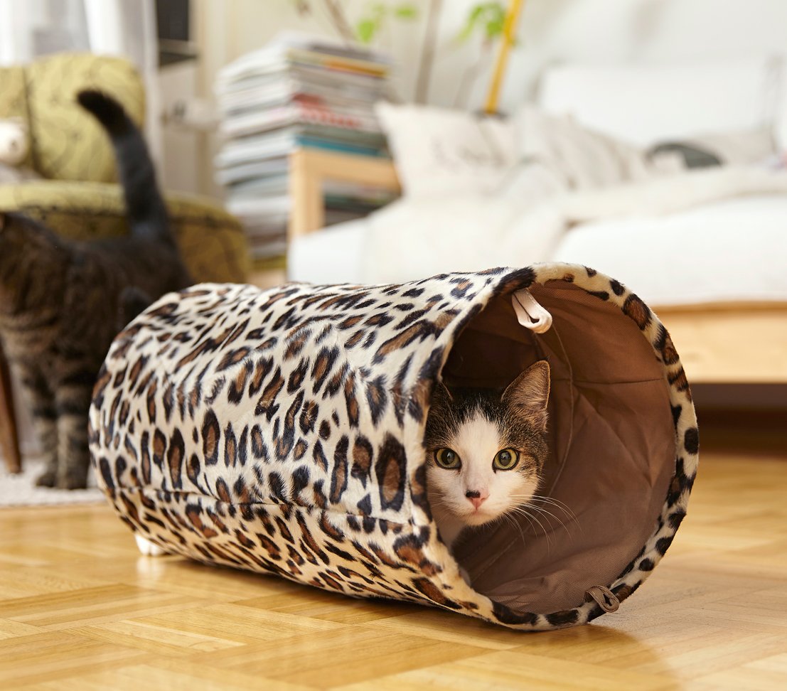 dehner-leo-katzentunnel-braun-25-cm-50-cm-polyester image 3