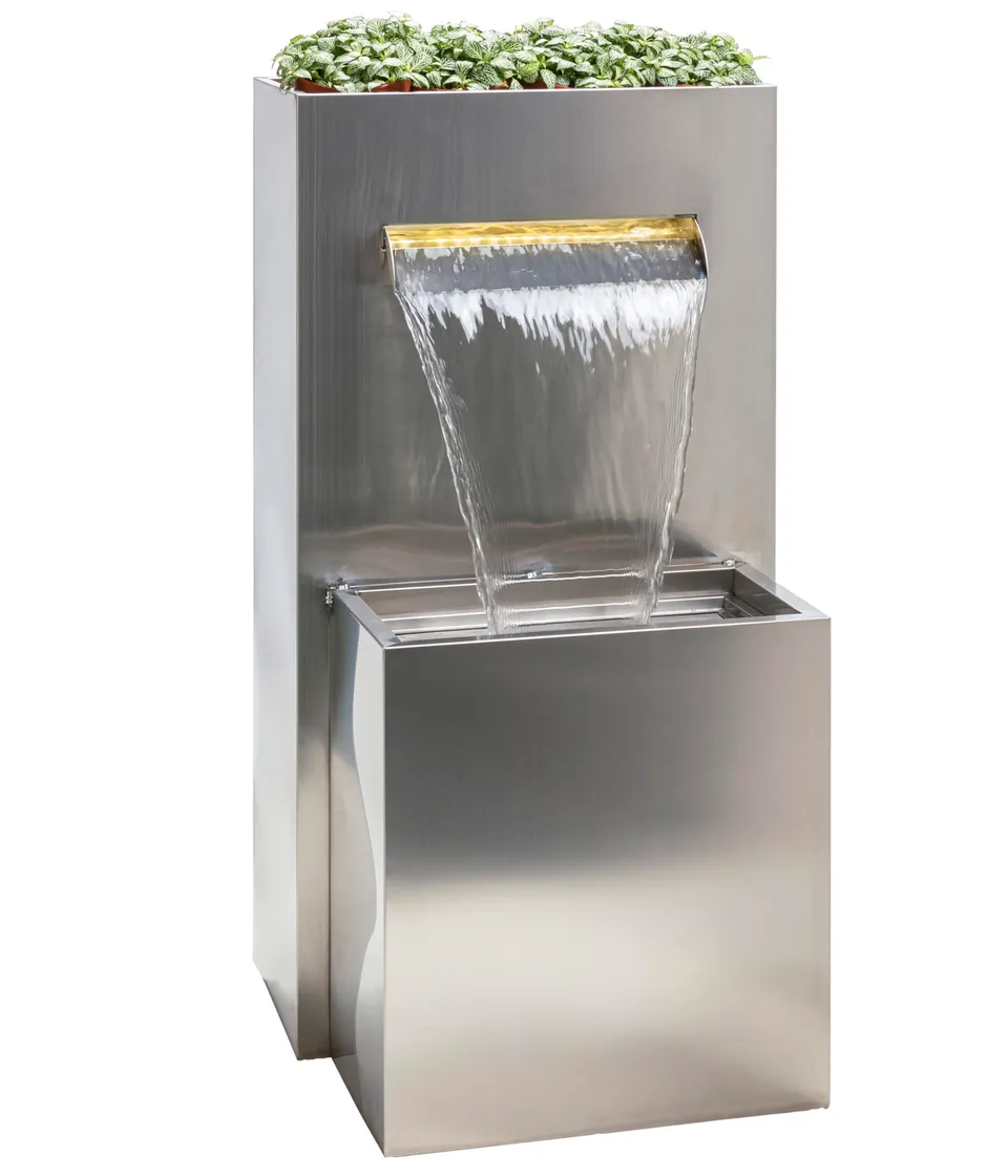 dehner-dallas-gartenbrunnen-edelstahl-89x46x44-silber-led image 1