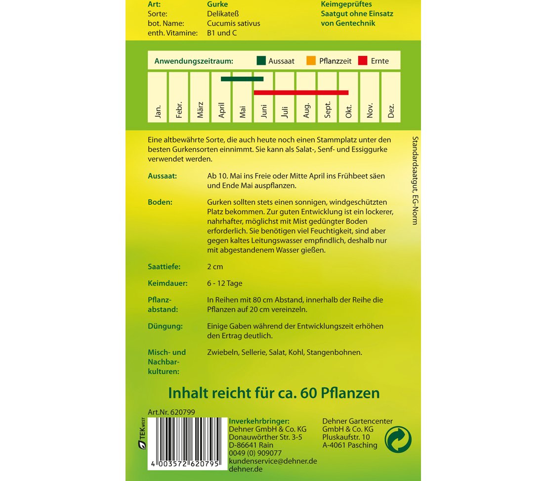 dehner-freilandgurke-delikatess-samen-5er-pack-ertragreich image 2