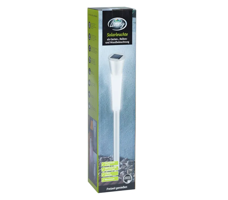 dehner-living-solar-fackelleuchte-78-cm-silber image 1