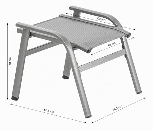dehner-chicago-stapelhocker-alu-grau-56-8-cm-hocker image 7
