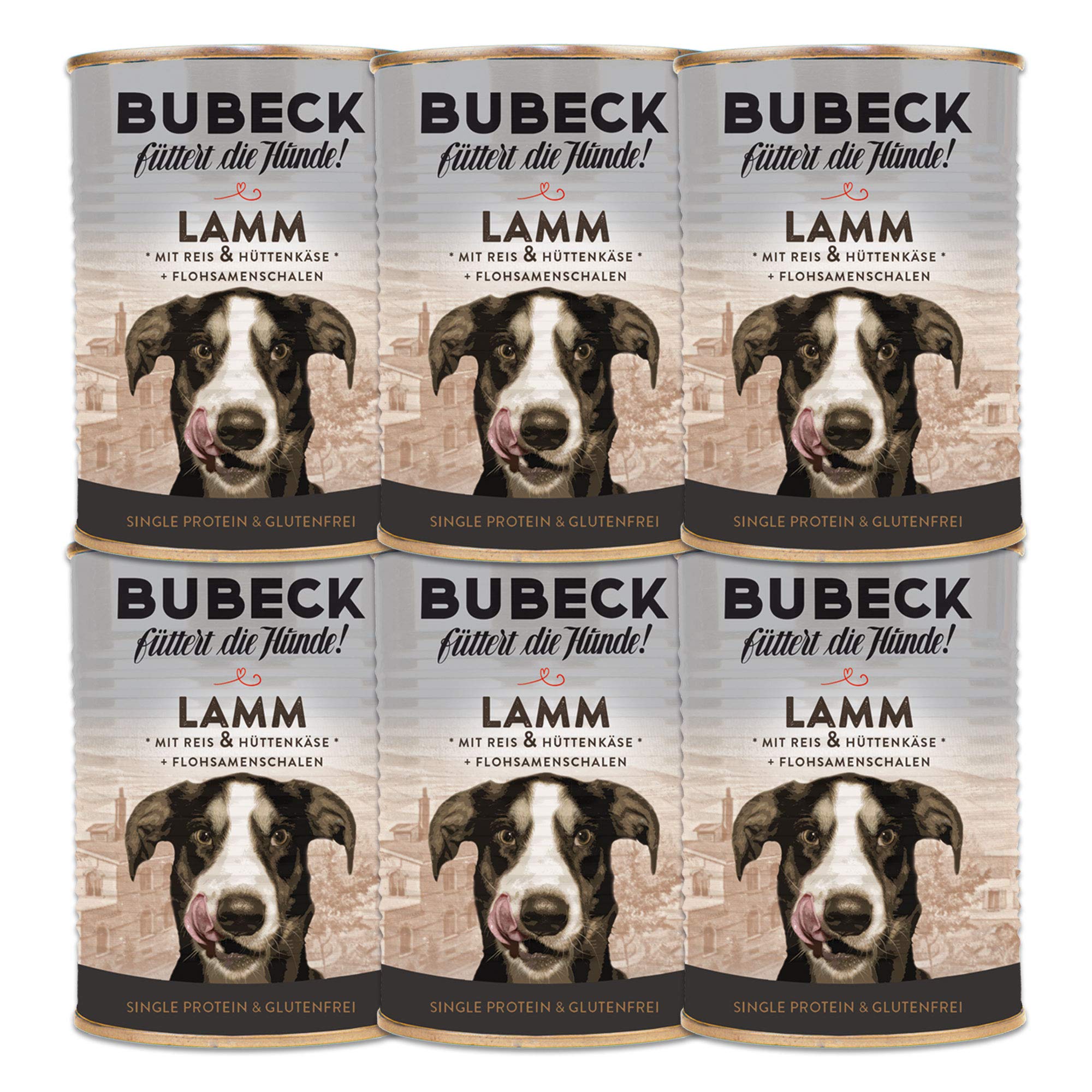bubeck-lammfleisch-mit-reis-hundenassfutter-6x400g-single-protein image 1