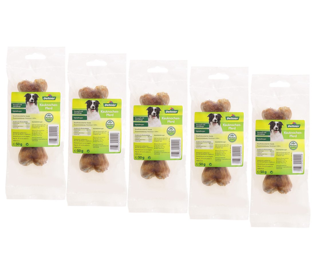 dehner-hundesnack-kauknochen-pferd-5x12-cm-zahnpflege image 1