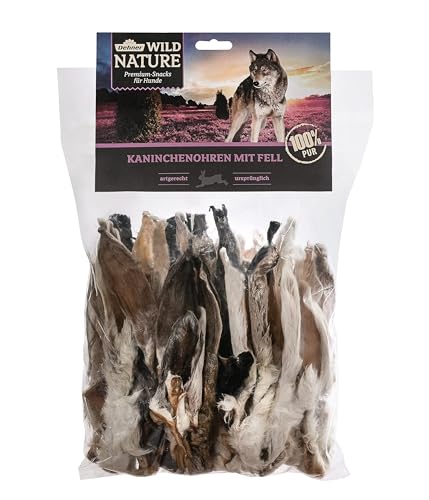 dehner-wild-nature-kaninchenohren-fell-500g-hundesnack image 2
