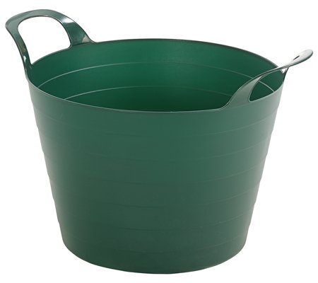 dehner-flexi-gartenabfall-korb-30-l-dunkelgr-n-gummi image 3
