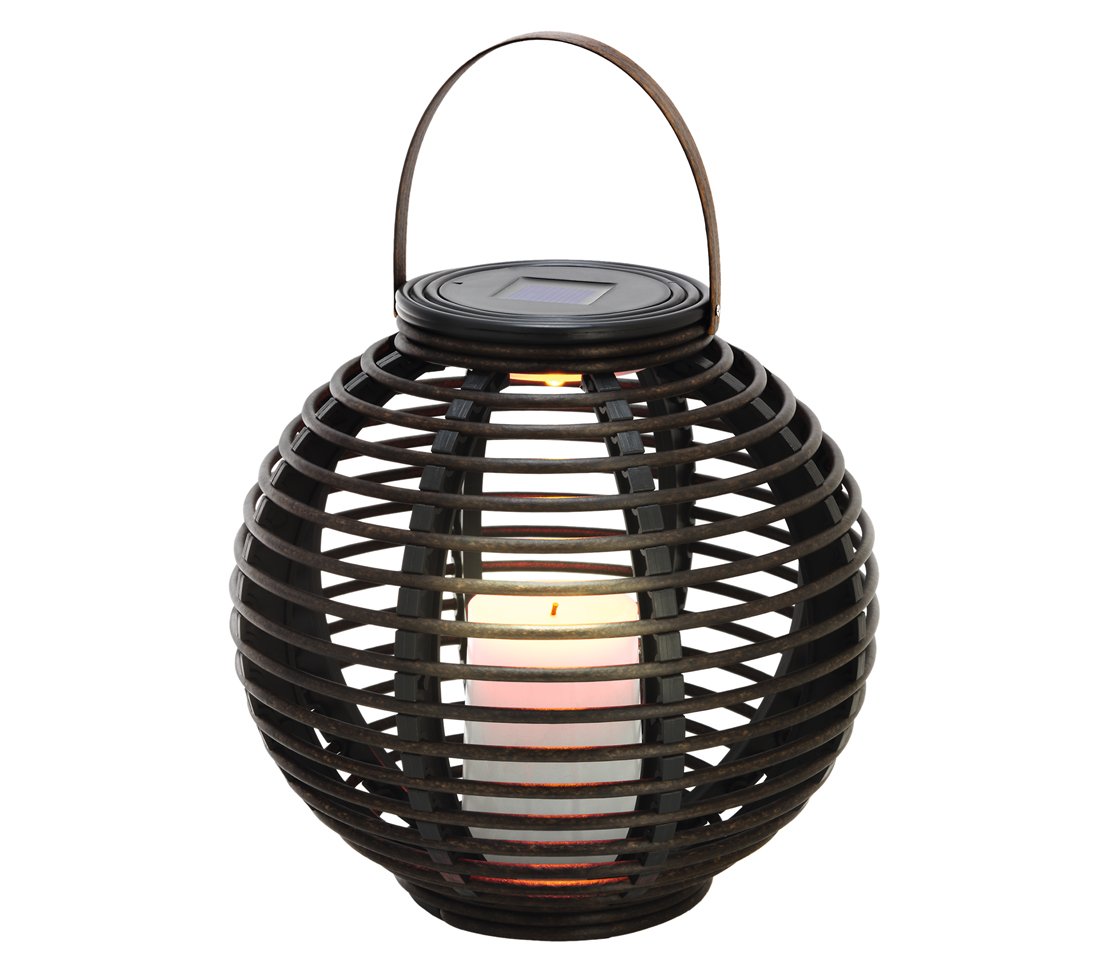 dehner-living-solarleuchte-rattan-solarlampe-30x20-cm-gelb image 1