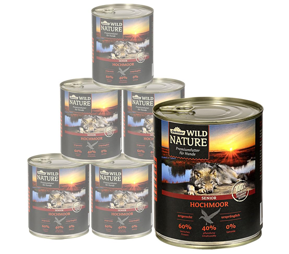 dehner-wild-nature-hochmoor-senior-nassfutter-ente-6x800g image 1