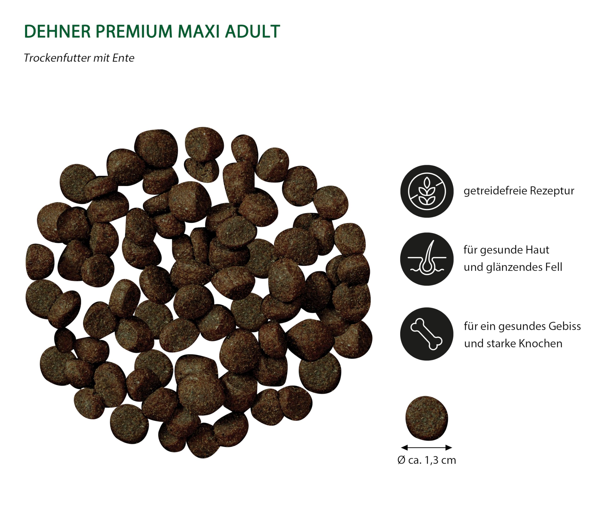 dehner-premium-maxi-adult-trockenfutter-ente-lamm-4-kg-getreidefrei image 2