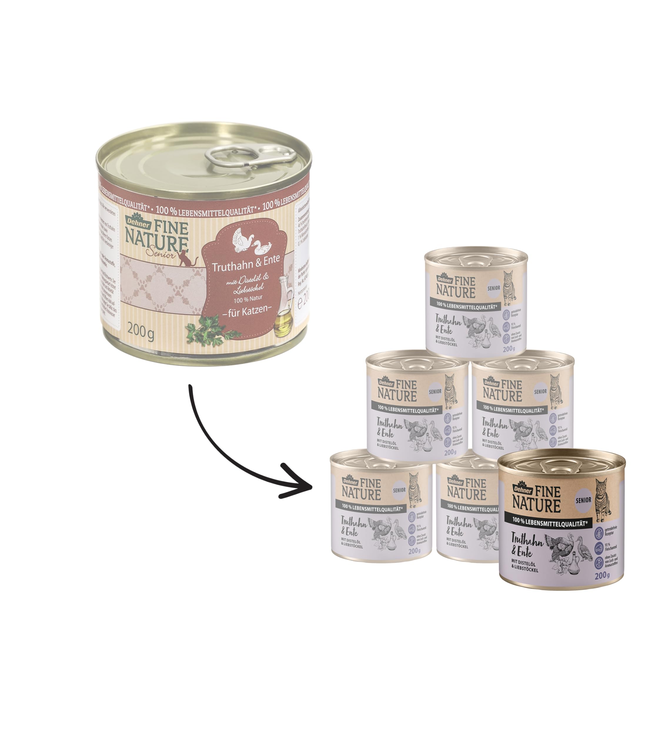 dehner-fine-nature-katzenfutter-nass-truthahn-ente-6x200g image 3