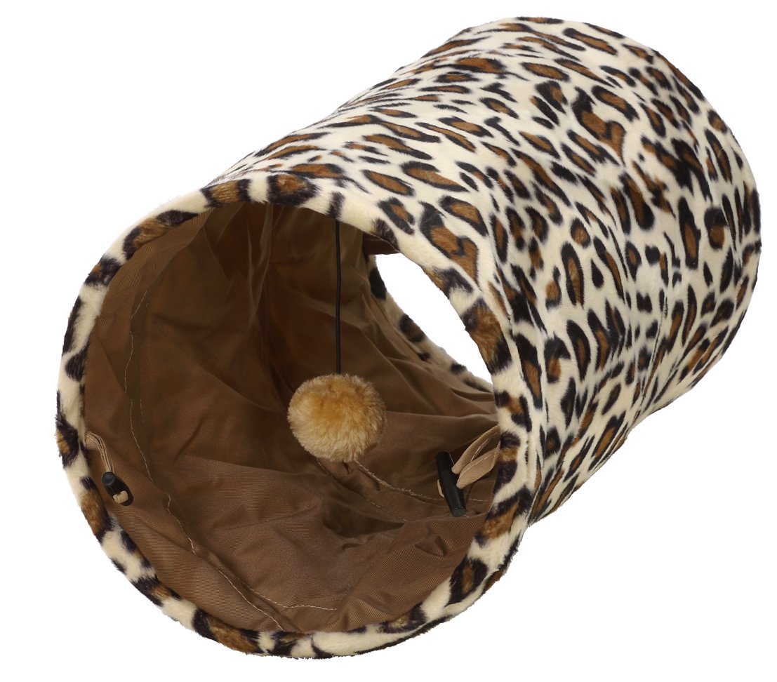 dehner-leo-katzentunnel-braun-25-cm-50-cm-polyester image 2
