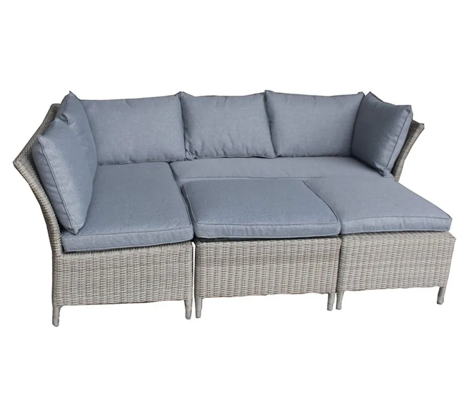 dehner-sizilia-geflechtlounge-gartenm-bel-grau-mit-polster image 1