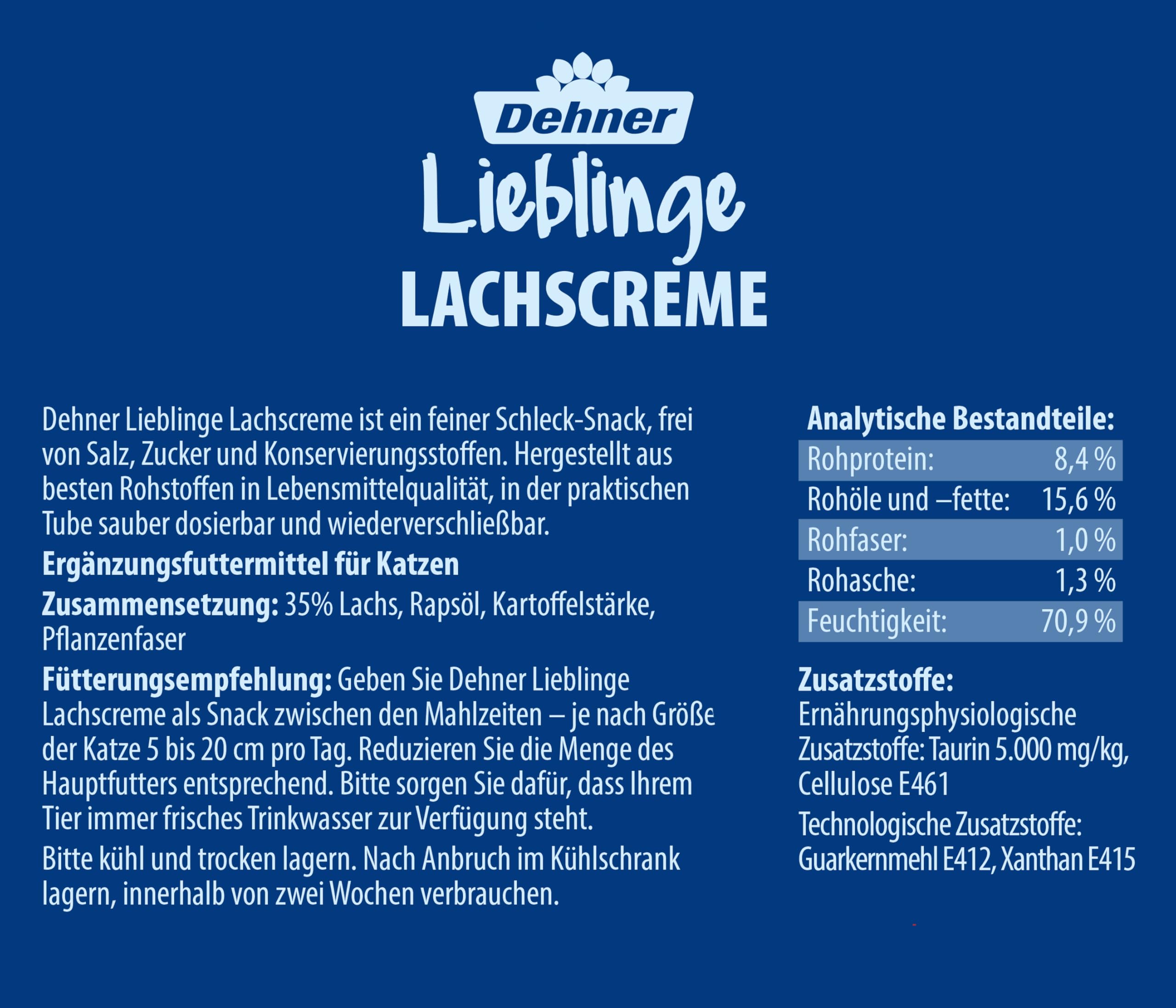 dehner-lieblinge-katzensnack-lachscreme-6x75g-zuckerfrei image 3
