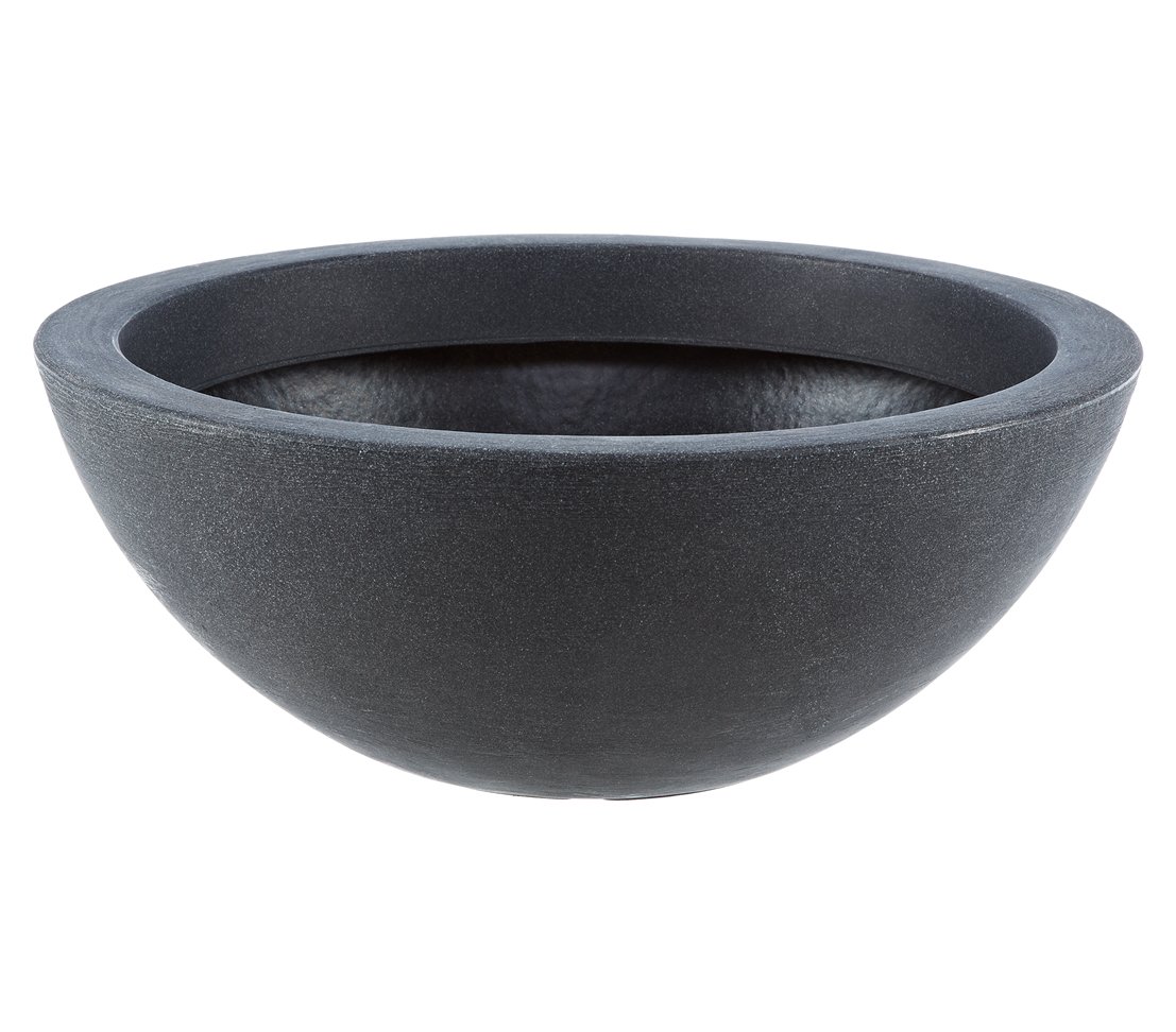 dehner-kugelschale-52-cm-pflanzschale-anthrazit-kunststoff image 1