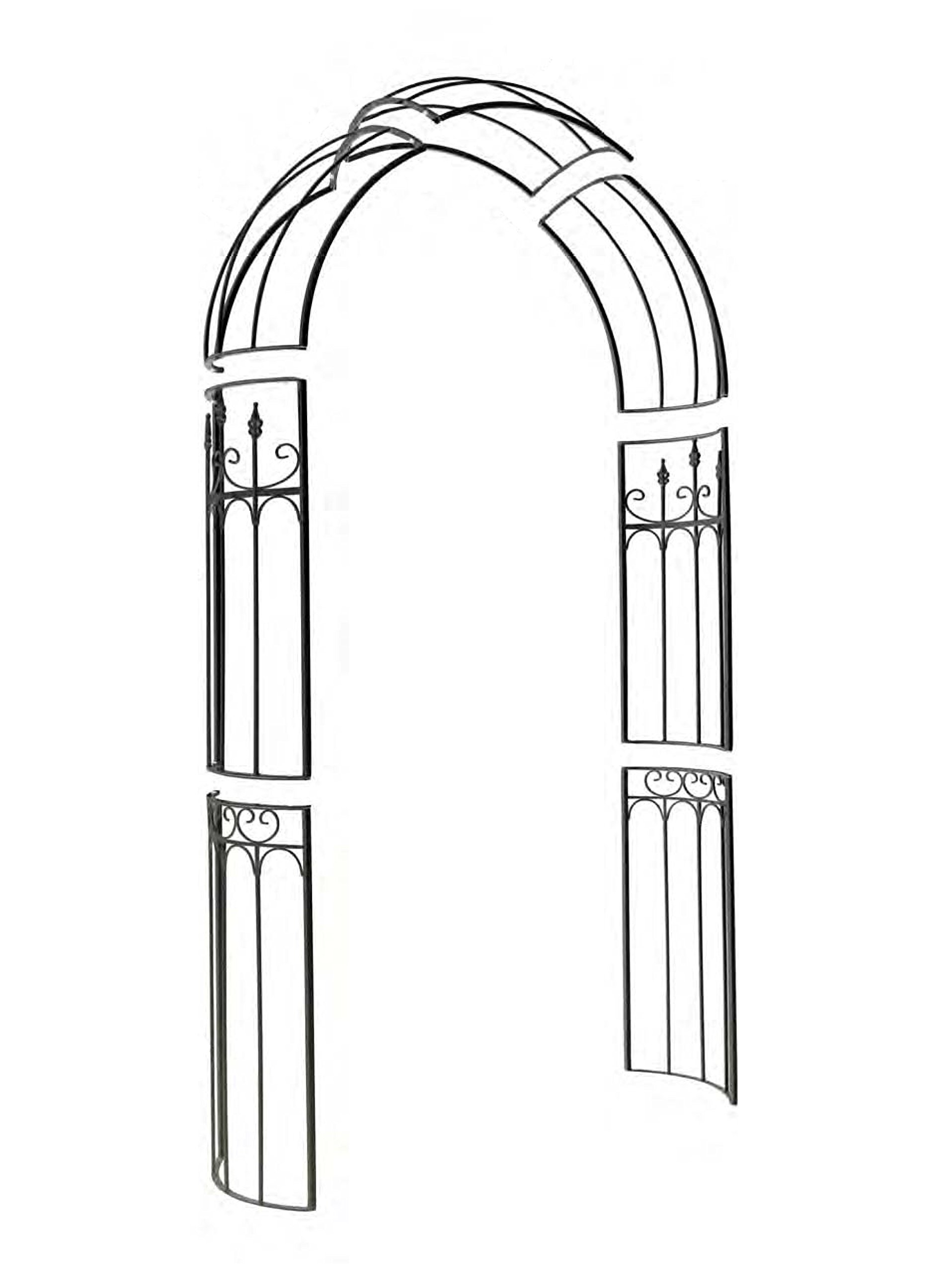 dehner-alina-rosenbogen-metall-schwarz-233x132x38-cm image 2