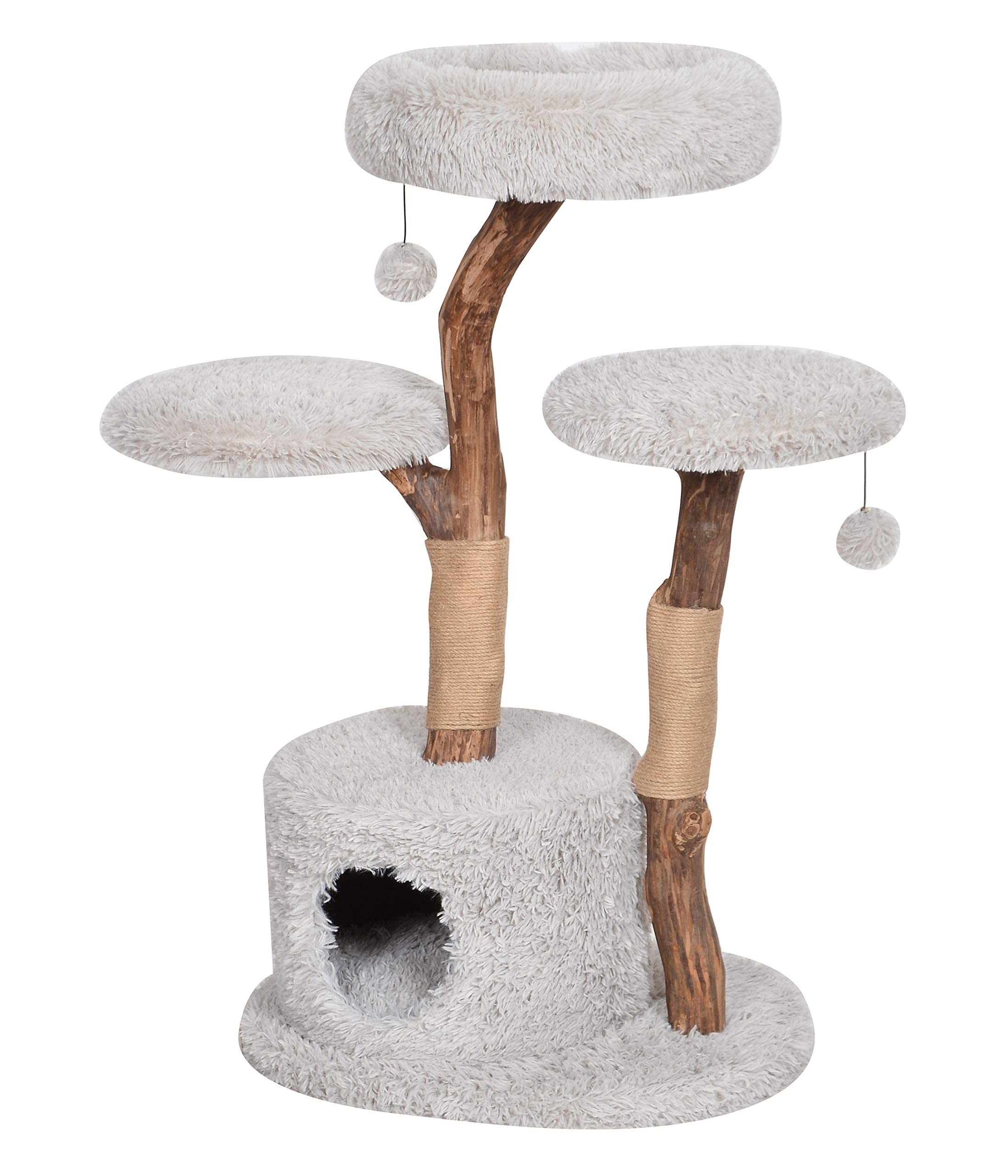 dehner-premium-lovely-katzen-kratzbaum-hellgrau-110-cm-pl-sch image 1